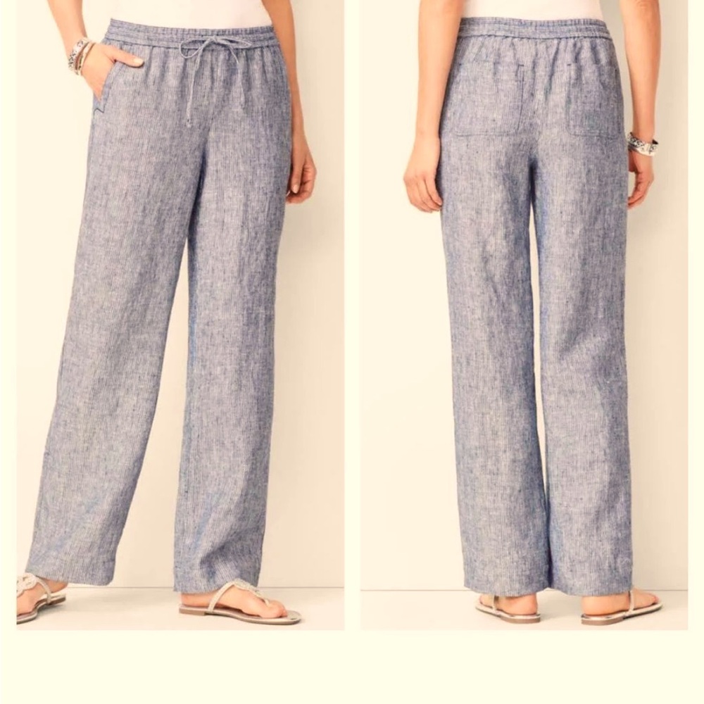 Talbots Blue & White Striped Pants